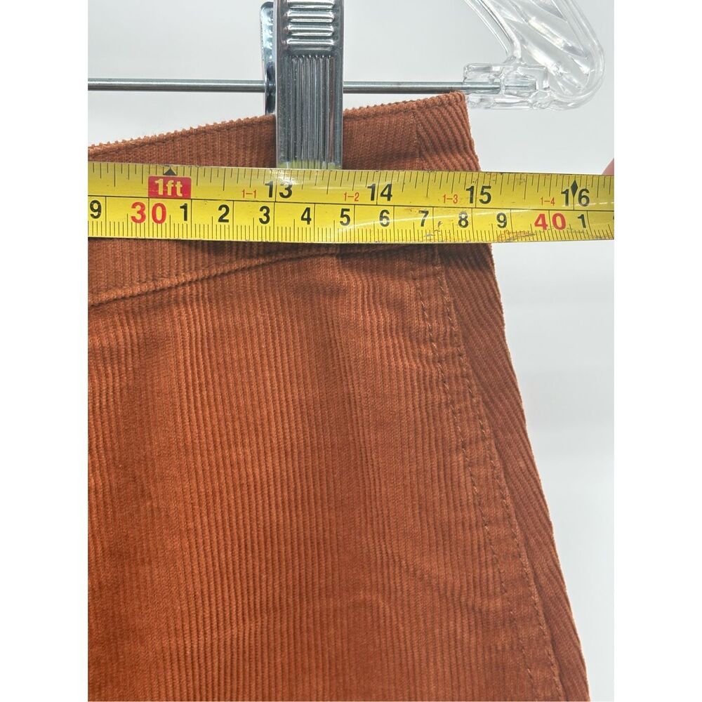 Abercrombie & Fitch Mini Skirt Corduroy Women Size 2 XS Brown Zip Pockets - Picture 5 of 9